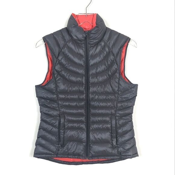 Bernardo Goose Down Gray and Orange Insulated Vest Small - Picture 1 of 8